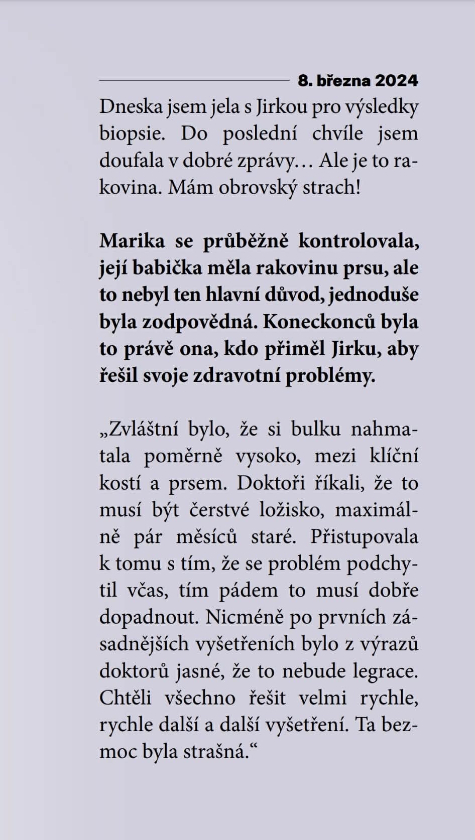 Ukázka z knihy Po Marice